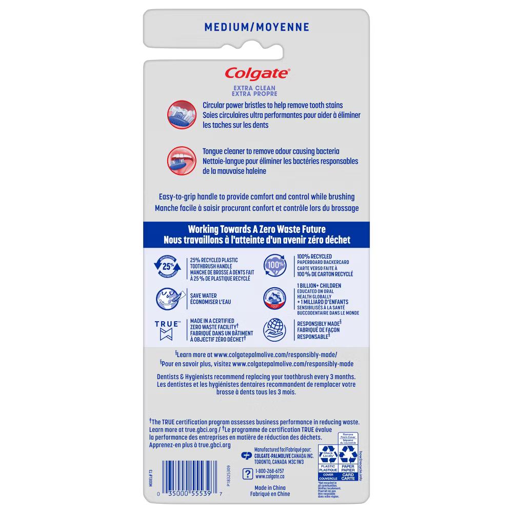 Extra Clean Manual Toothbrush Medium - 6ct - Image 10