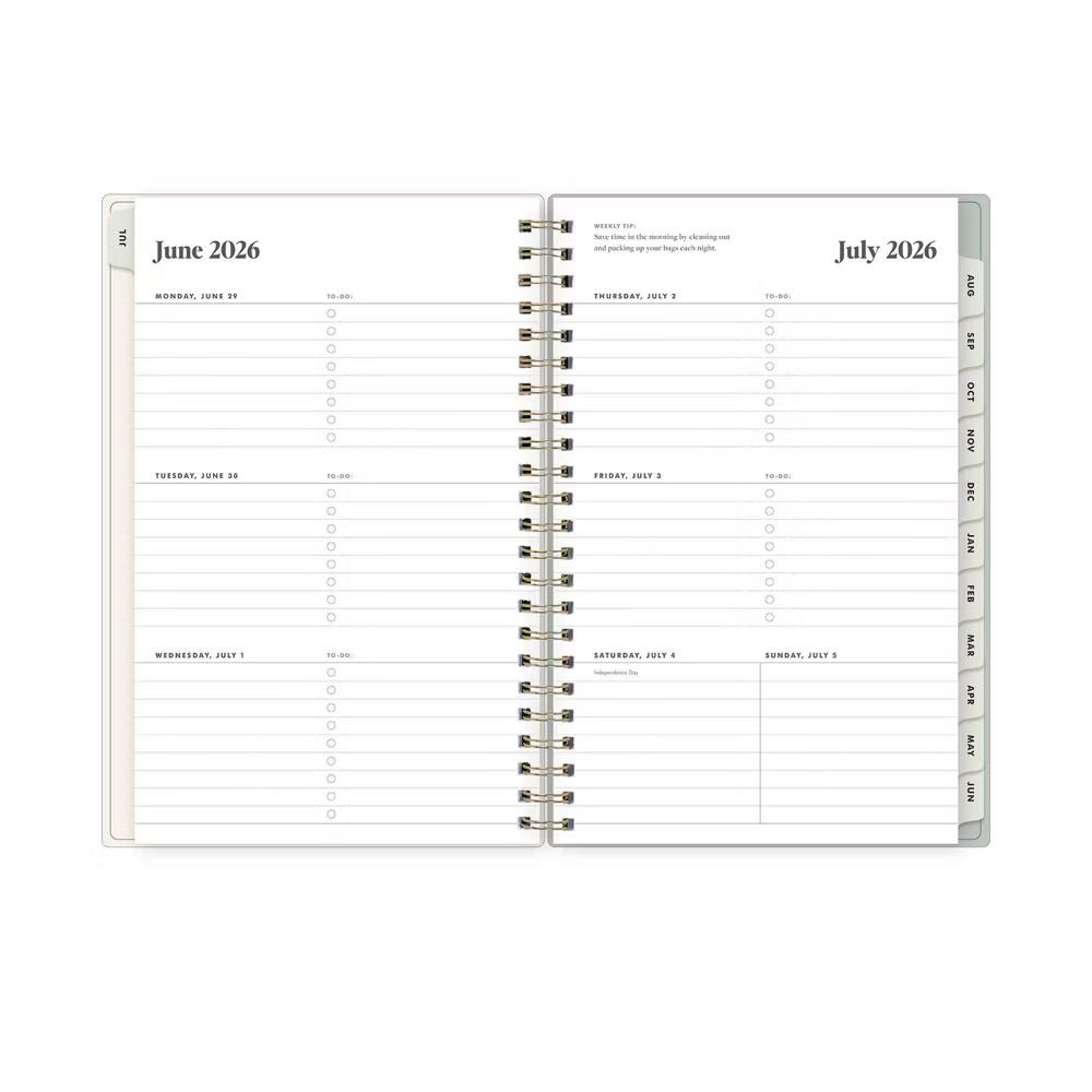 The Everygirl 5"x8" 2026-2027 Weekly/Monthly Planner Cotswold Cream Safety Wirebound - Image 2