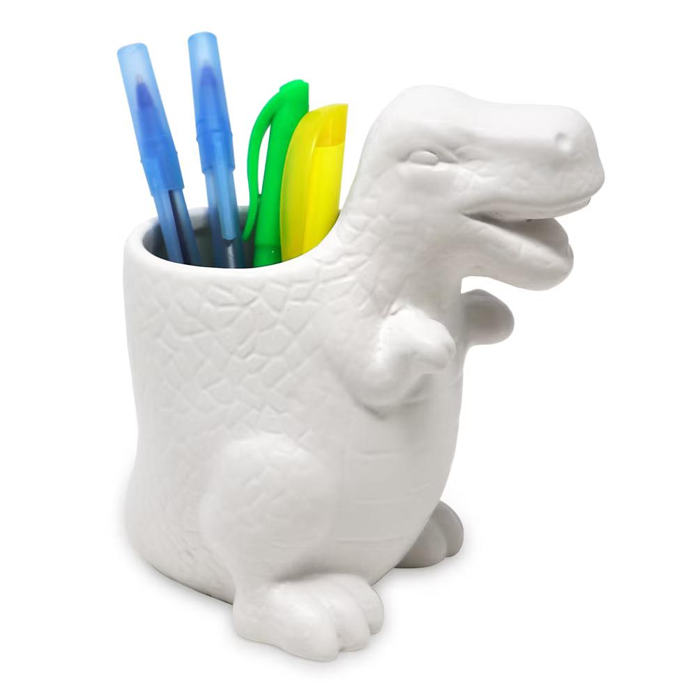 Isaac Jacobs Dinosaur Ceramic Cup, Toothbrush Holder - Multi-Purpose Organizer for Toiletries, Bathroom, Kitchen, and Crafts - Image 20