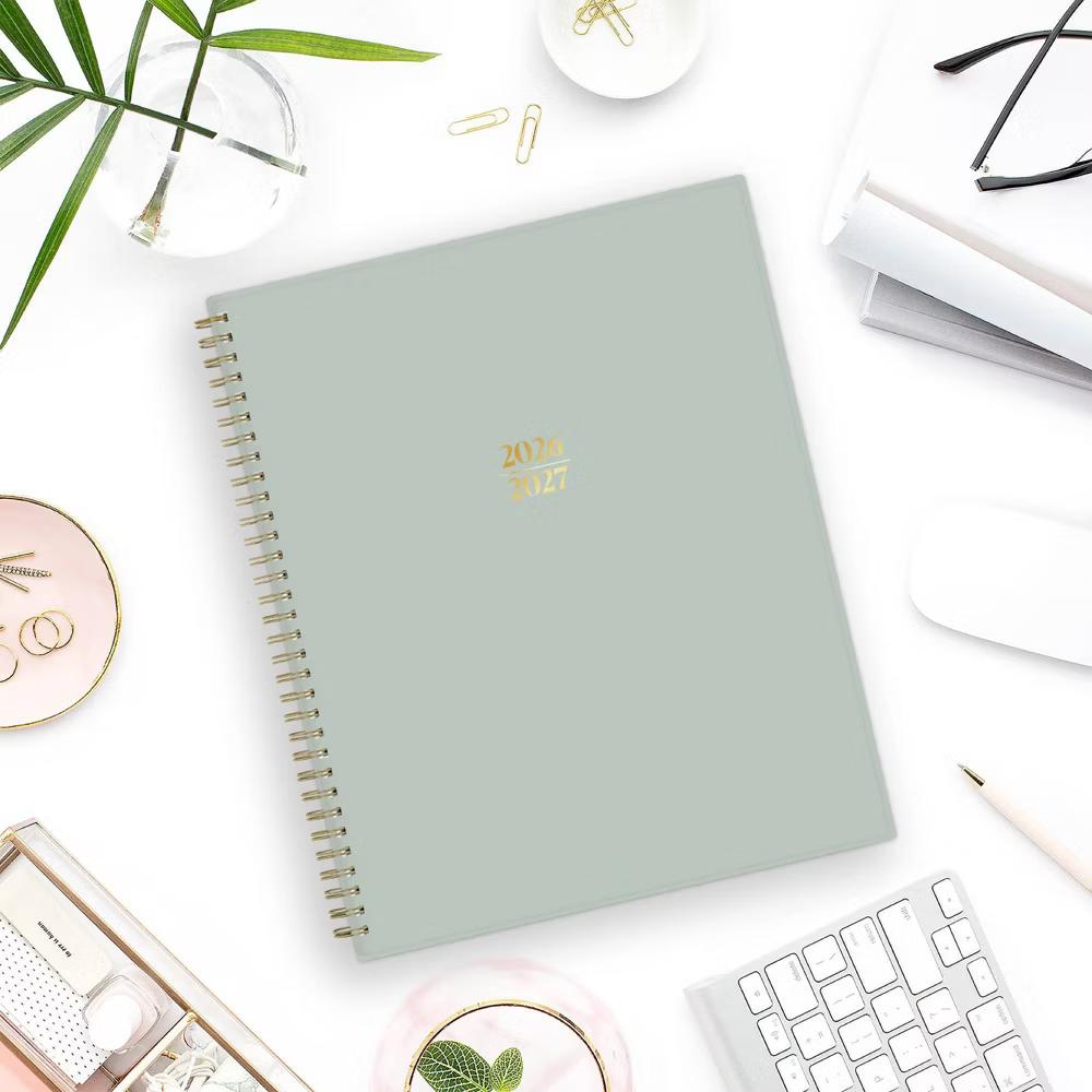 The Everygirl 8.5"x11" 2026-2027 Weekly/Monthly Planner Solid Soft Sage Safety Wirebound - Image 2