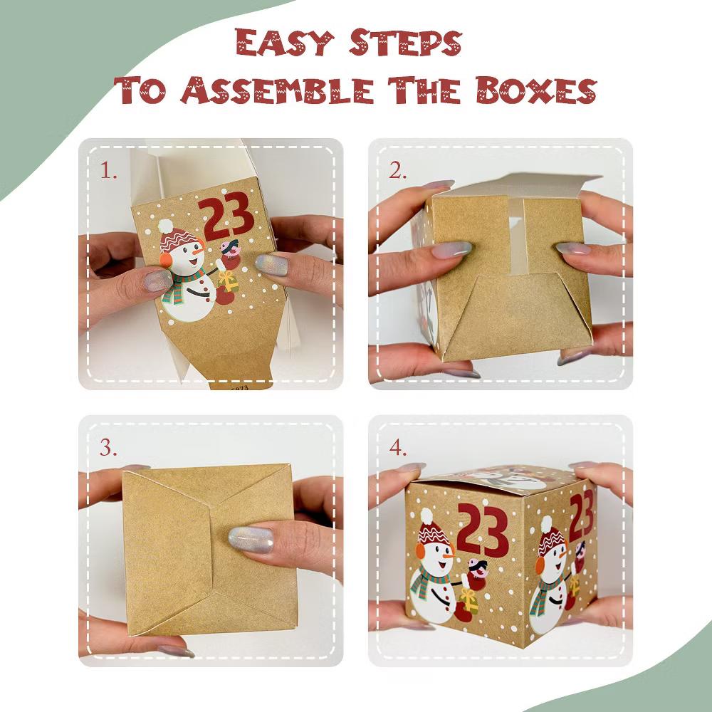 Christmas Advent Calendar Countdown Gift Boxes, Winter Buddies - Image 2