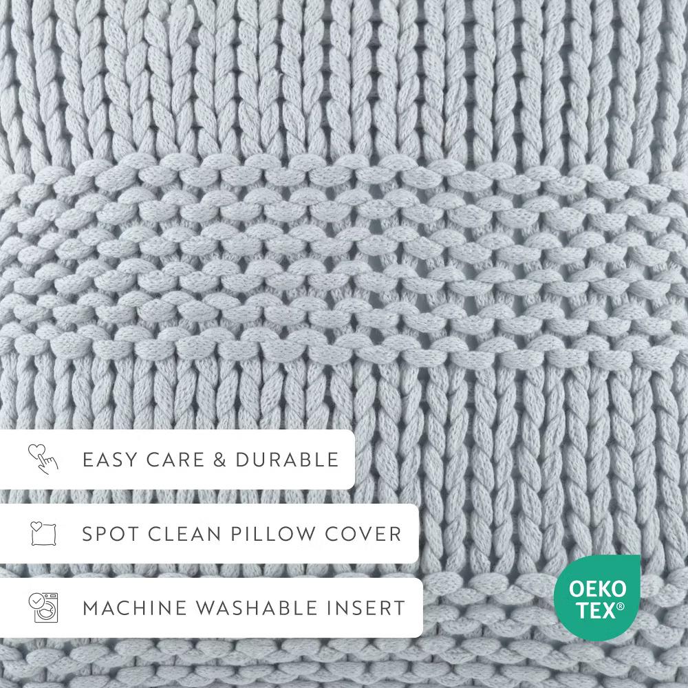 Cozy Chunky Knit Throw Pillow Cover And Pillow Insert - Image 35