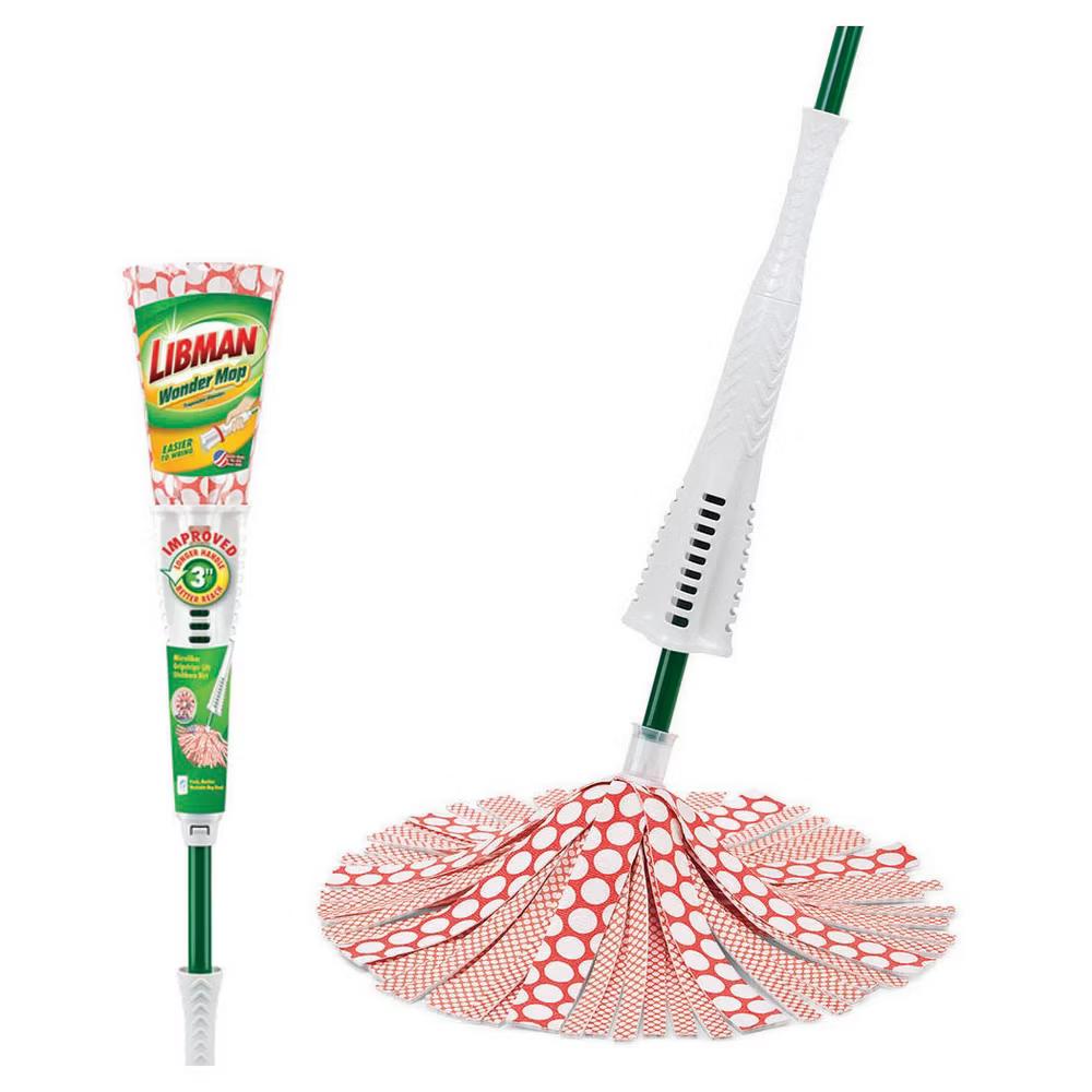 Libman Wonder Mop: Steel Handle, Microfiber, Non-Abrasive, For Multi-Surface Use - Image 2