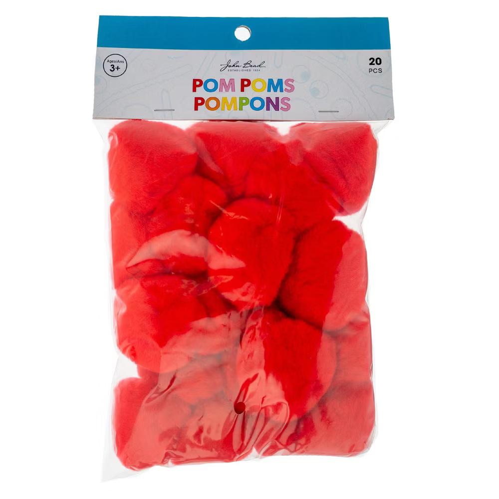 20ct Jumbo Pom Poms for DIY Arts and Crafts, Large Acrylic Poms Craft Embellishments (2 inch) - Image 18