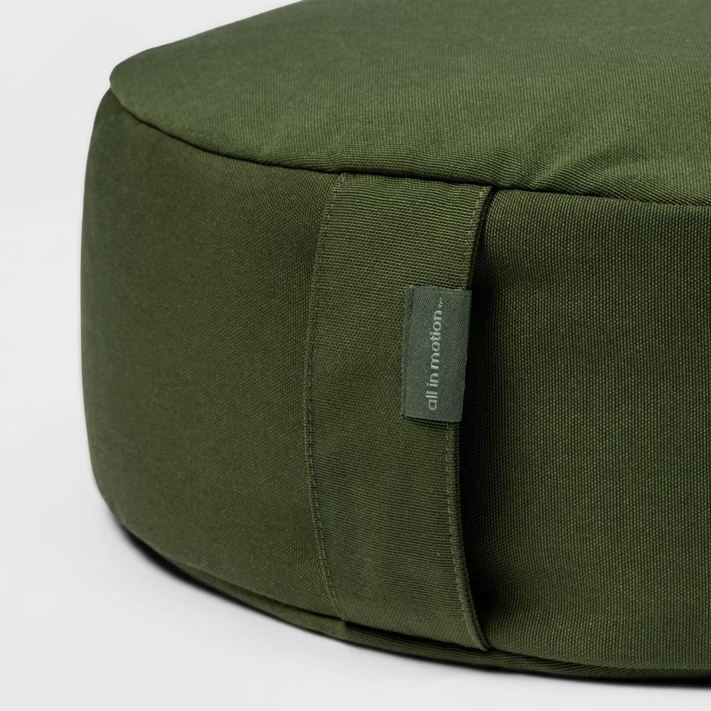 Meditation Pillow Dark Green - Buckwheat Hulls Fill, Indoor Use