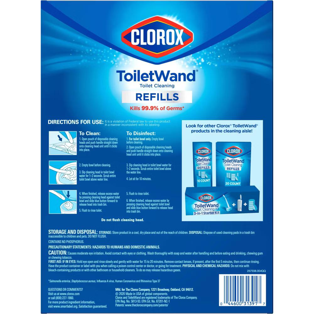 ToiletWand Disinfecting Refills Disposable Wand Heads - Rainforest Rush - 20ct - Image 9