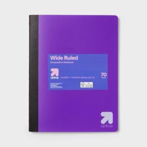 Wide Rule 7.5"x9.75" Poly Cover Comp Book Purple