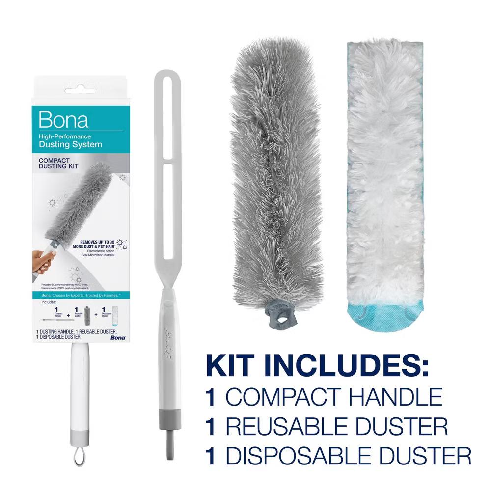 Bona High Performance Dusting System Reusable Dusting Sleeves 2ct Short Handle Duster Kit - Image 5