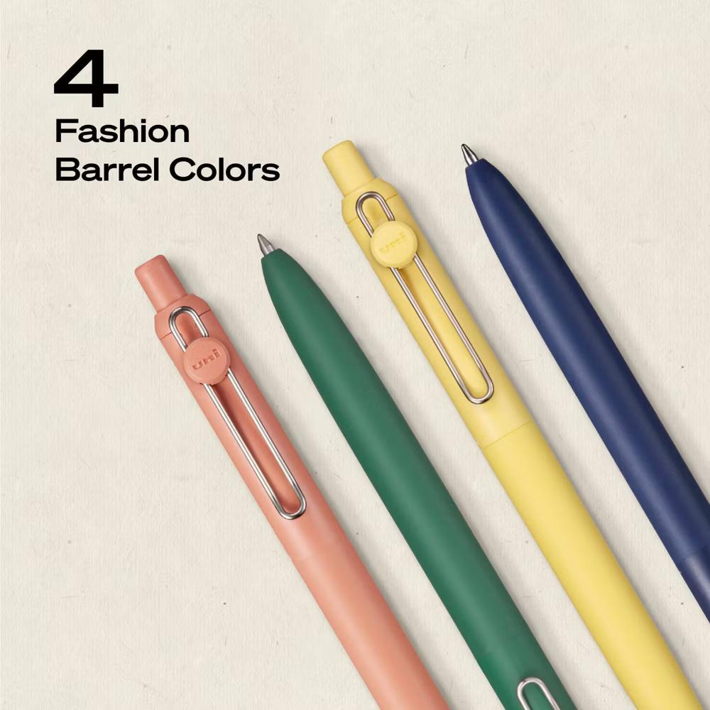 uniball Zento Retractable Liquid Gel Pens, 0.7mm Medium Point, Black Ink, Tropical Barrel Colors, 4ct – Smooth, Quick-Drying Gel Ink - Image 3