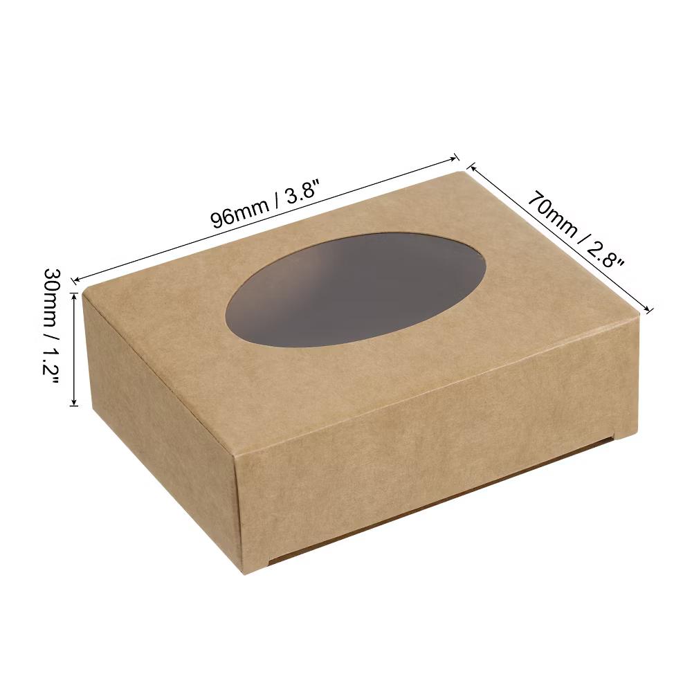 Paper Durable Soap Box with Oval Window for DIY Craft 30 Pcs - Image 9