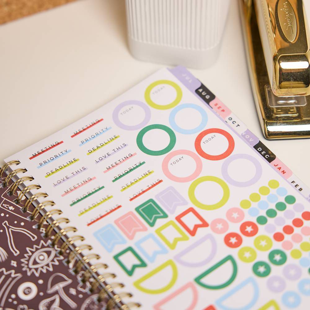 Happy Brands 6.3"x8.5" 2026-2027 Organized Lucky Day Small 12 Months Twin Loop Dated Student Planner - Image 13