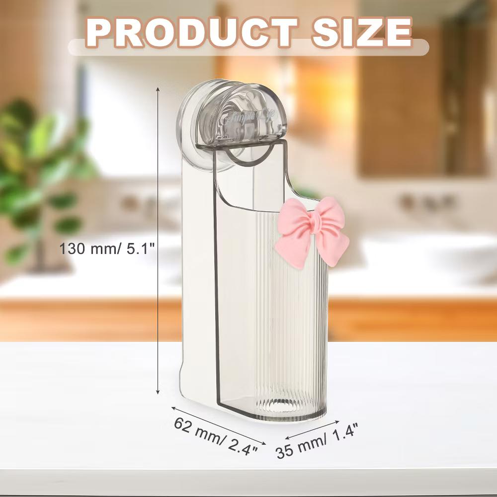 Toothbrush Holder, Wall Mounted Plastic Toothbrush Organizer - Image 5
