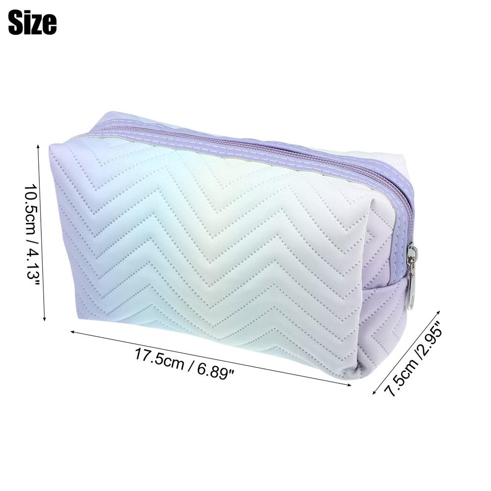 Travel Makeup Bag Portable Toiletry Bag Small Cosmetic Organizer Gradient - Image 16