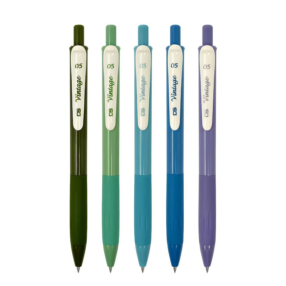 Multi-Color Retractable Gel Pen Set (5 pack), 0.5mm Fine Point, for Writing, Journaling, Drawing, Home and Office, Cool Artic - Image 2