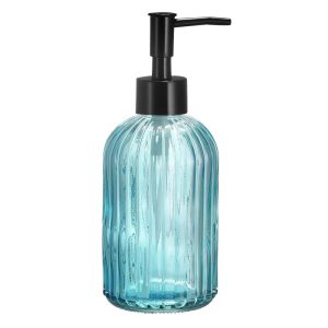 Glass Durable Hand Soap Dispenser with Black Pump for Kitchen Bathroom