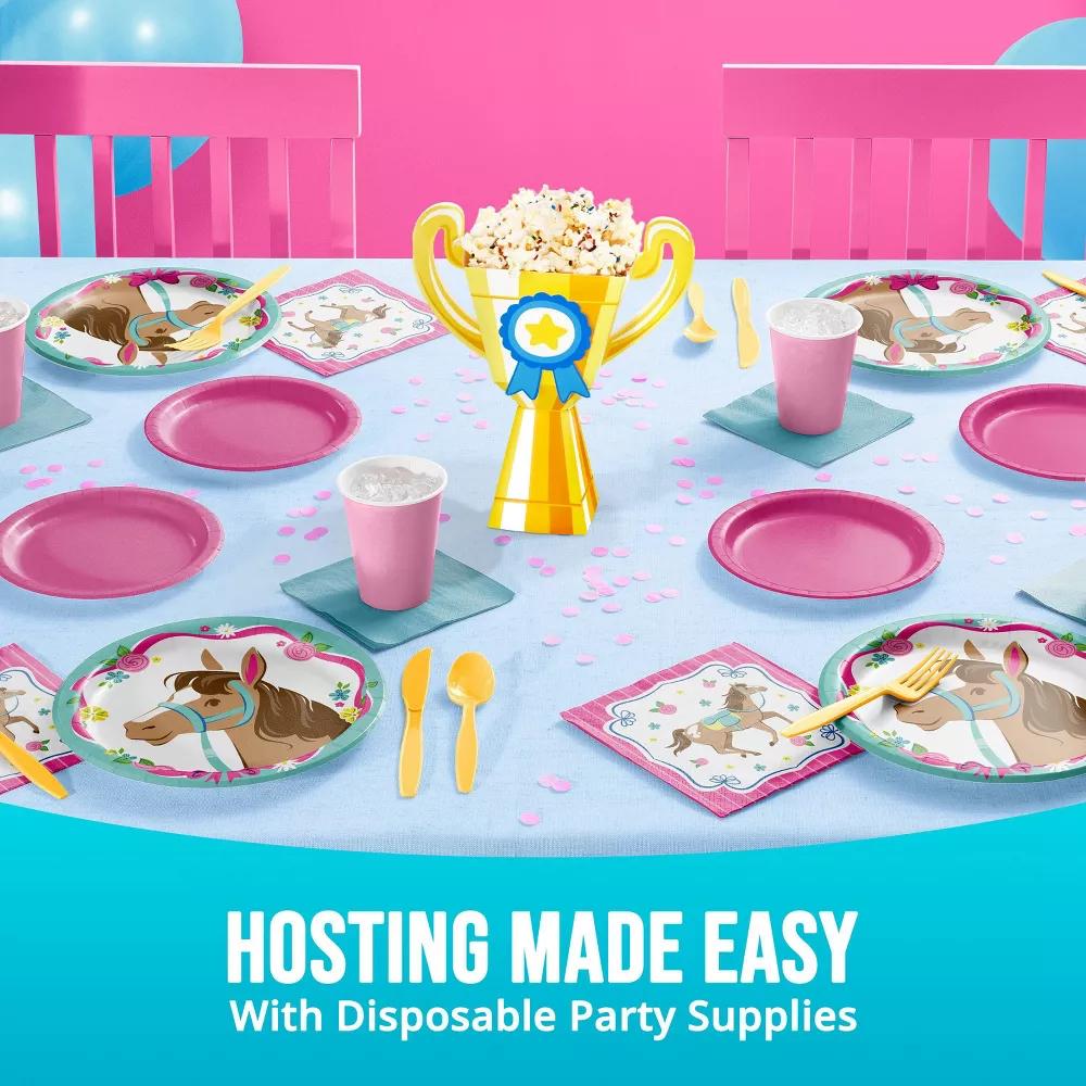 Say Hooray! Horse Charm Dessert Party Disposable Paper Plates 7" - 32ct - Image 5
