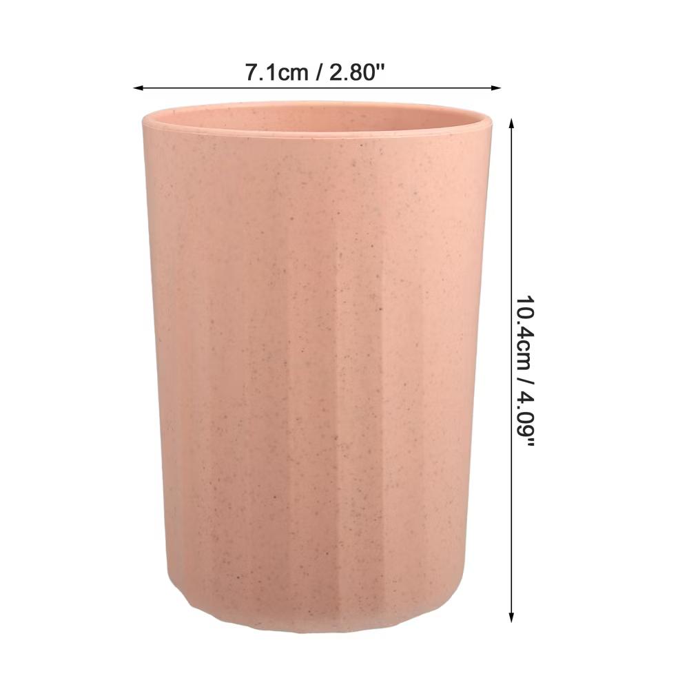 Bathroom Tumbler with Smooth Lines Wheat Straw Cup for Bathroom for Toothpaste 4.09''x2.80'' 1Pc - Image 35