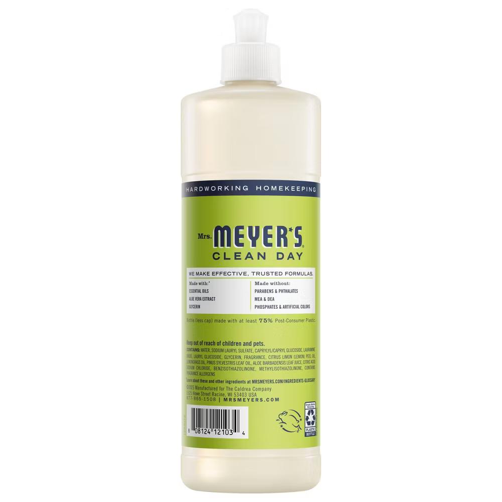 Mrs. Meyer's Clean Day Lemon Verbena Liquid Dish Soap - 16 fl oz - Image 6