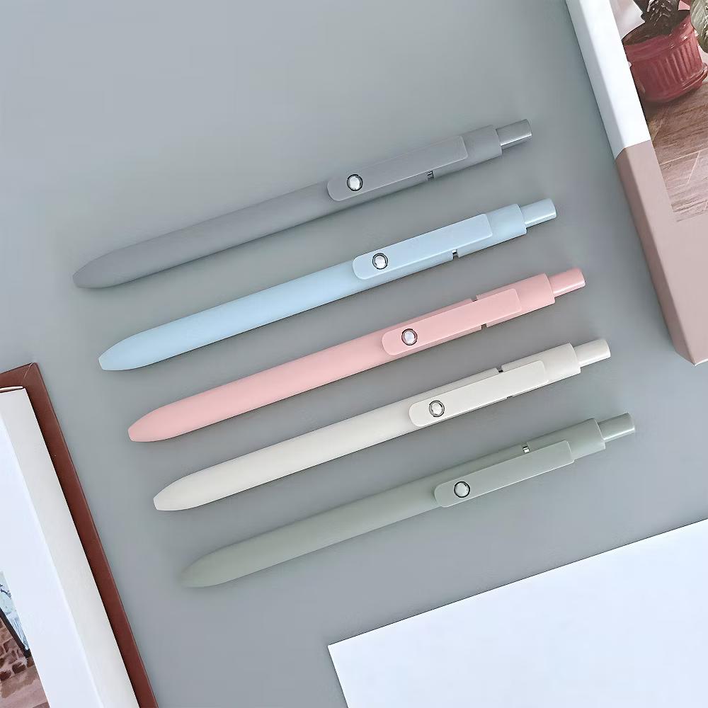 Smooth Retractable Black Ink Gel Pens, 0.5mm Fine Point, for Home Office Work (Set of 5) - Image 11