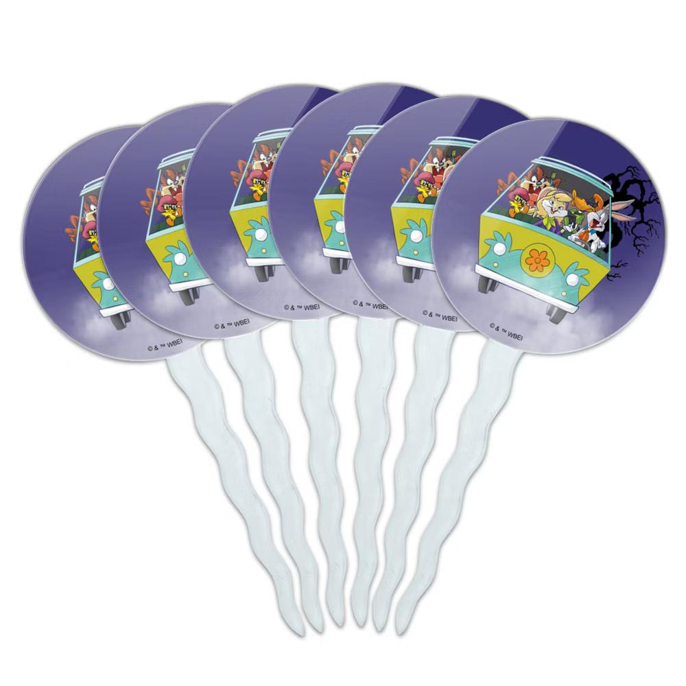 WB 100th Looney Tunes ScoobyDoo Mashup Cupcake Picks Toppers Decoration Set of 6 - Image 3