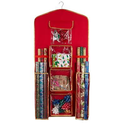 Holiday Hanging Gift Wrap Organizer with 4 Front Pockets - Simplify - Image 3
