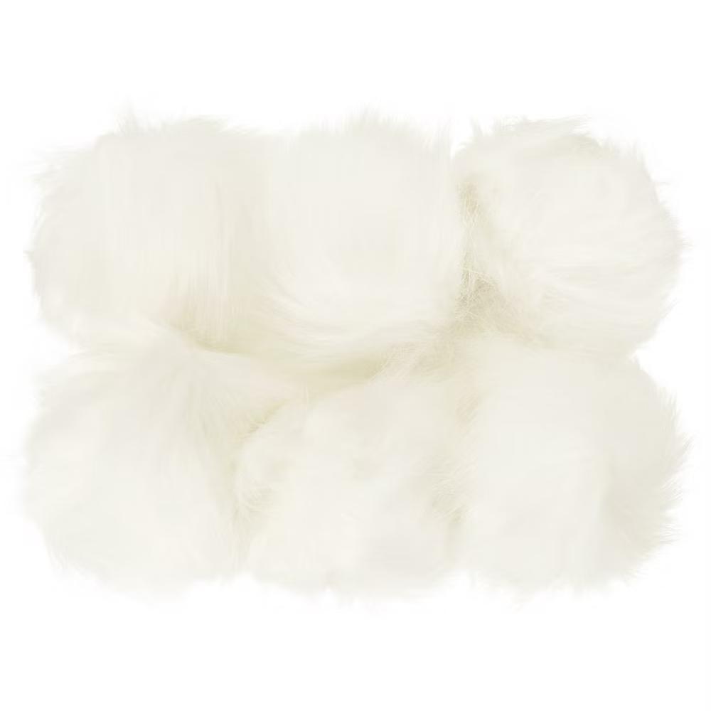 Fluffy Elastic Faux Fur Pom Poms for Hats Scarves Gloves 6 Pcs - Image 23