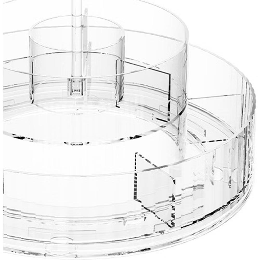 Maison Premium Clear Acrylic 360 Rotating Cosmetic Organizer Umbrella Design - Image 4
