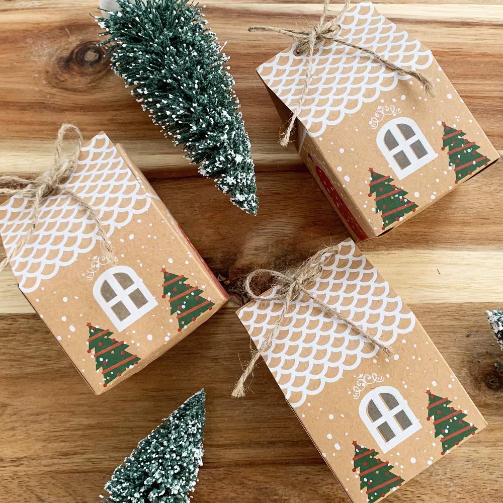 Xmas Gingerbread House Gift Boxes & Tags 10pcs - Image 5