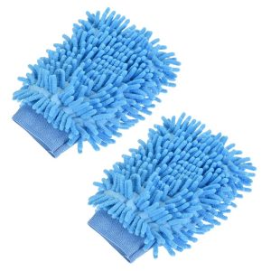 House Cleaning Microfiber Soft Chenille Wash Double-Sided Dusting Gloves 2 Pcs
