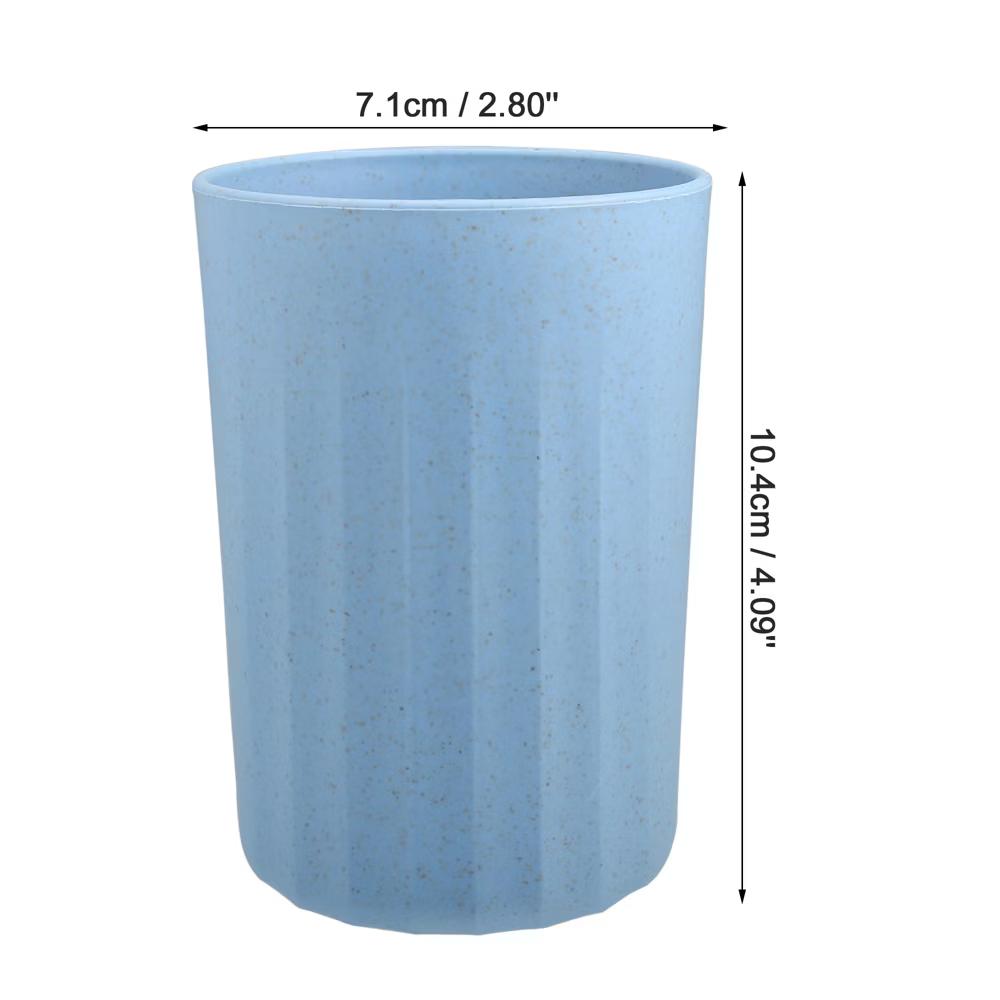 Bathroom Tumbler with Smooth Lines Wheat Straw Cup for Bathroom for Toothpaste 4.09''x2.80'' 1Pc - Image 11