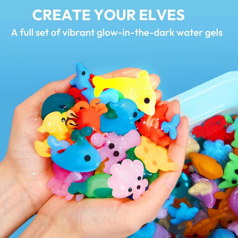 Magic Water Elf Toy Kit - 2 Styles, Fairy Water Gel Toy with 10 Magic Gels, 12 Molds, DIY STEM Arts and Crafts, Birthday Gifts for Kids Age 3 - Image 8