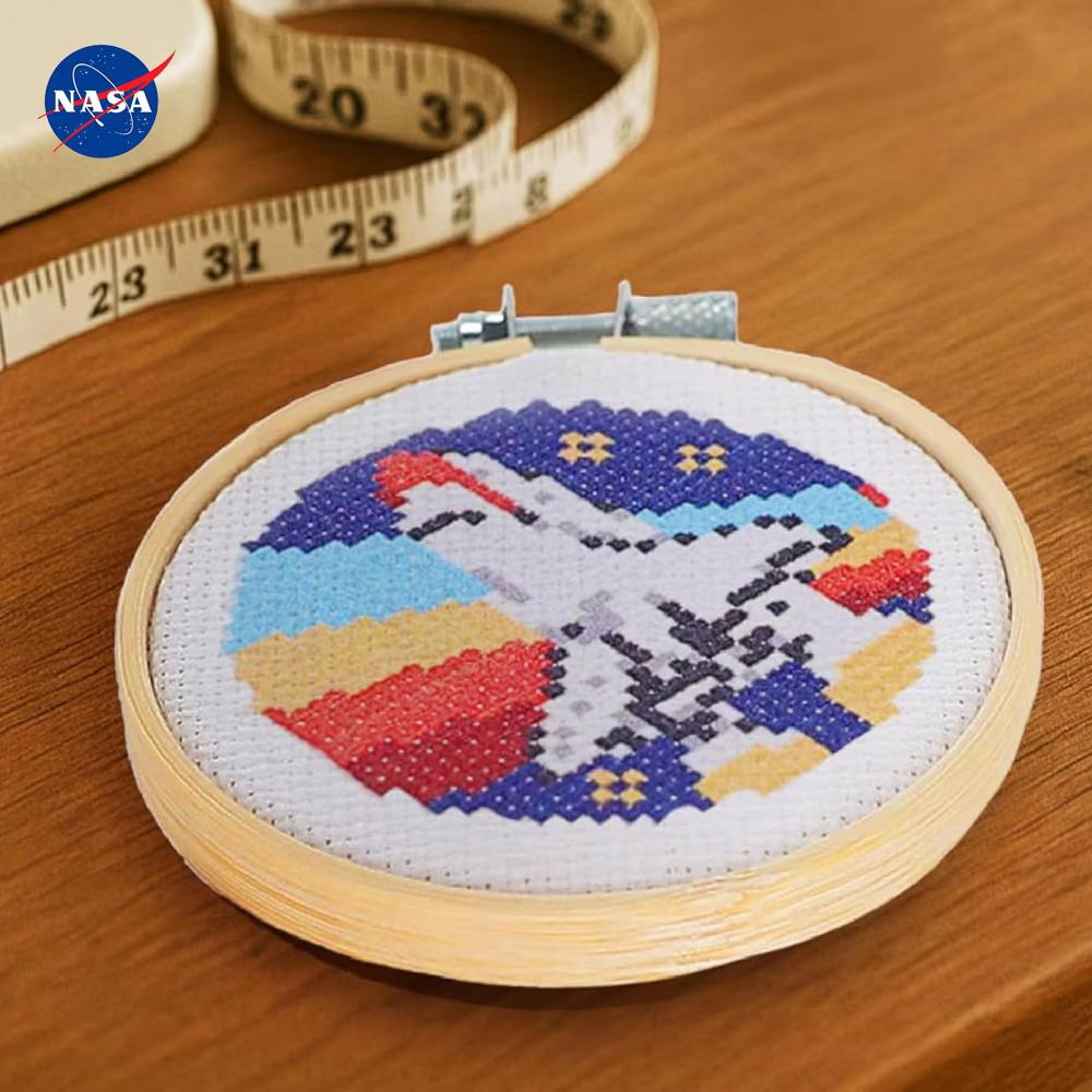 NMR Distribution NASA Space Shuttle Cross Stitch Embroidery Kit | 3.5 Inches - Image 3