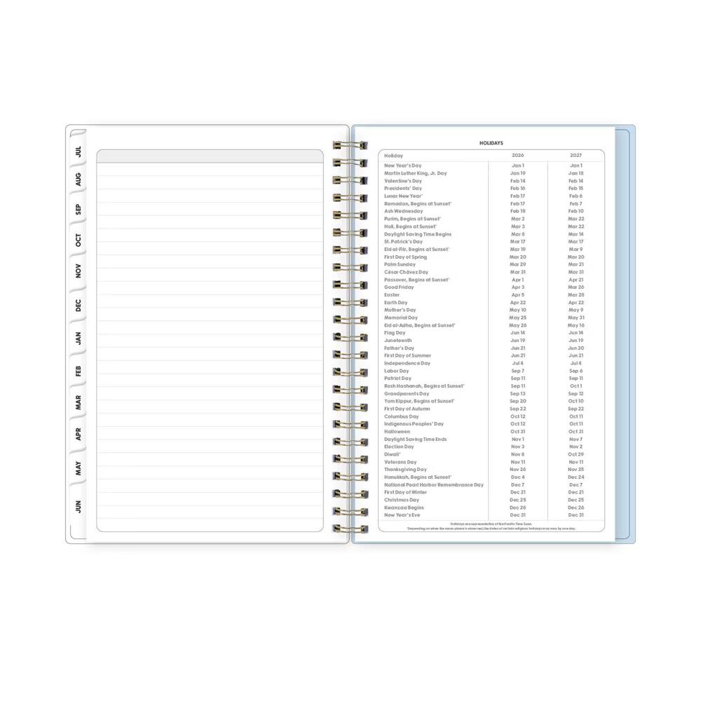 Blue Sky 5"x8" 2026-2027 Weekly/Monthly Calendar Sugar Sky PP with Double Horizontal Pockets Wirebound - Image 3