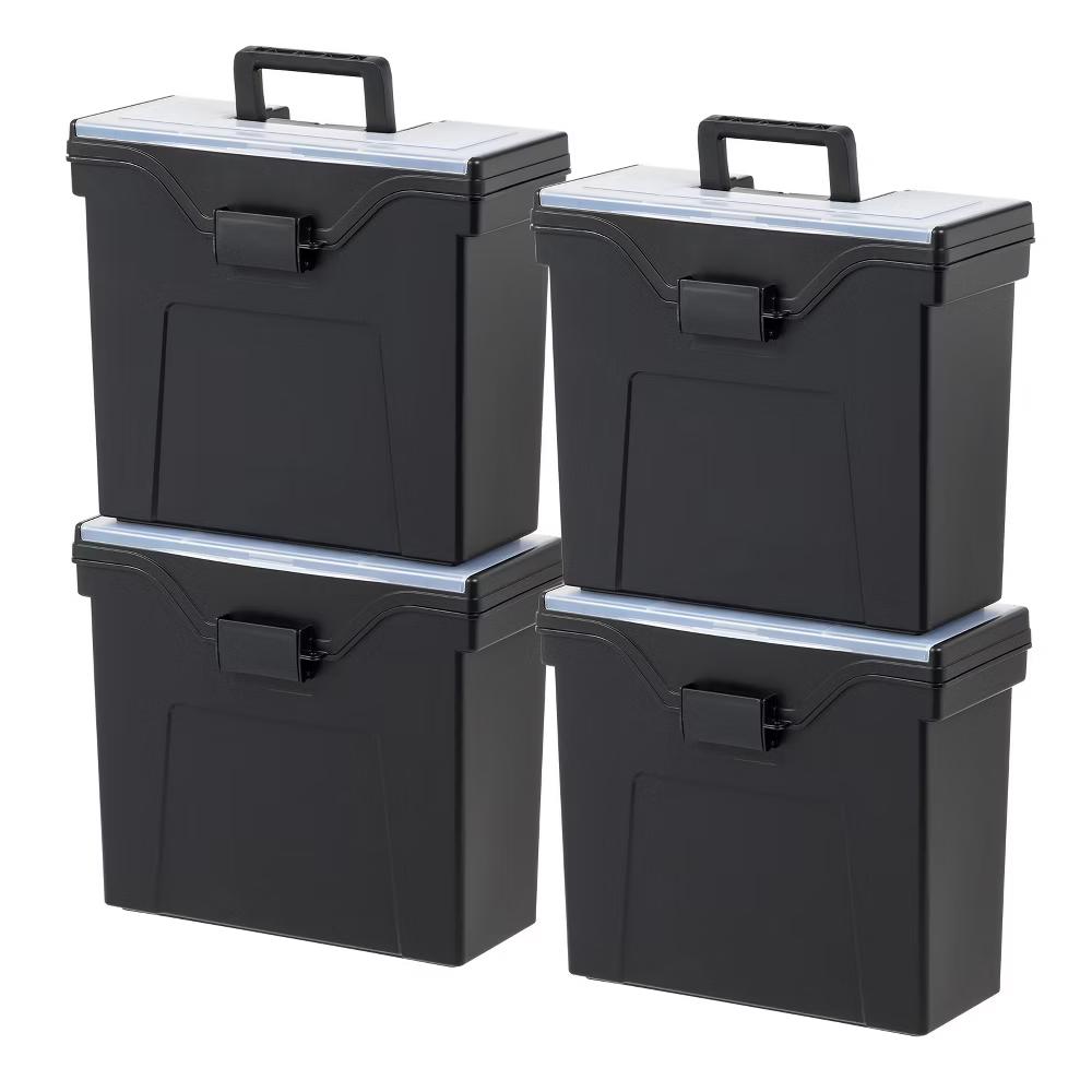 USA Portable Letter Size File Box with Handle for Hanging Folders - Image 50