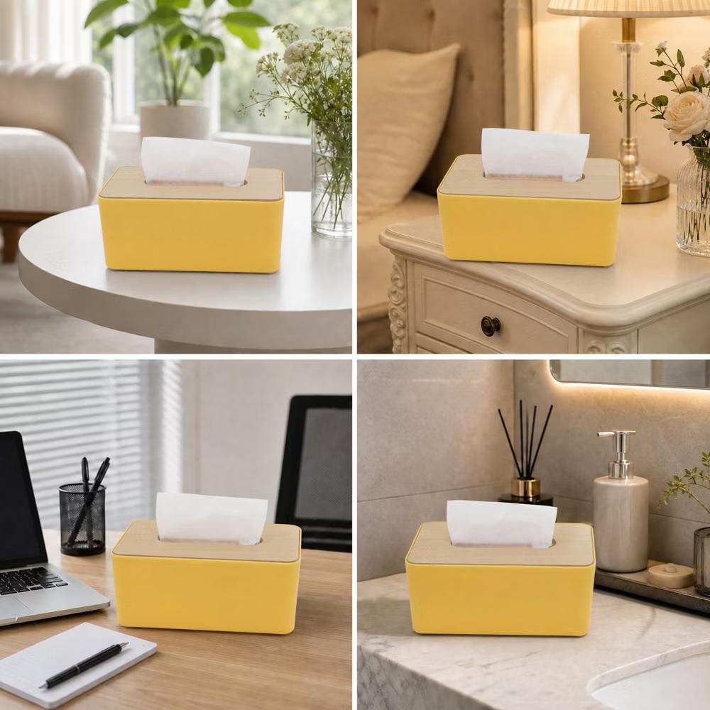 Wooden Lid Tissue Box Cover 1 Pc - Image 23