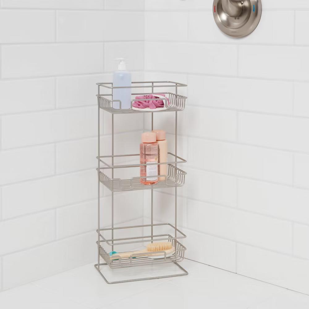 3 Tier Round Wire Shower Storage Tower - Image 9