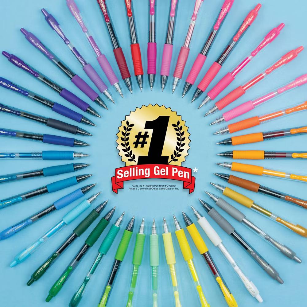 5pk G2 Gel Pens Fine Point 0.7mm Multicolored Ink - Image 8