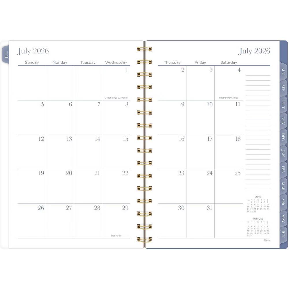 Mead 5.5"x8.5" 2026-2027 Weekly/Monthly Small Colorful Hearts Planner - Image 6