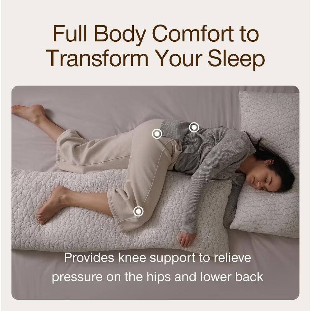 Coop Sleep Goods The Original Body Adjustable Pillow for Sleeping, Soft Zippered Washable Cover - Side Sleepers, Long Pillow for Pregnancy, 20x54 - Image 8