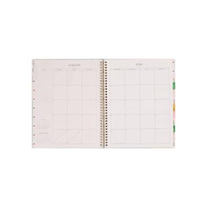 Happy Brands 2026-2027 9.375"x11.875" Organized Colorblock Pop Big 12 Months Twin Loop Dated Teacher Planner