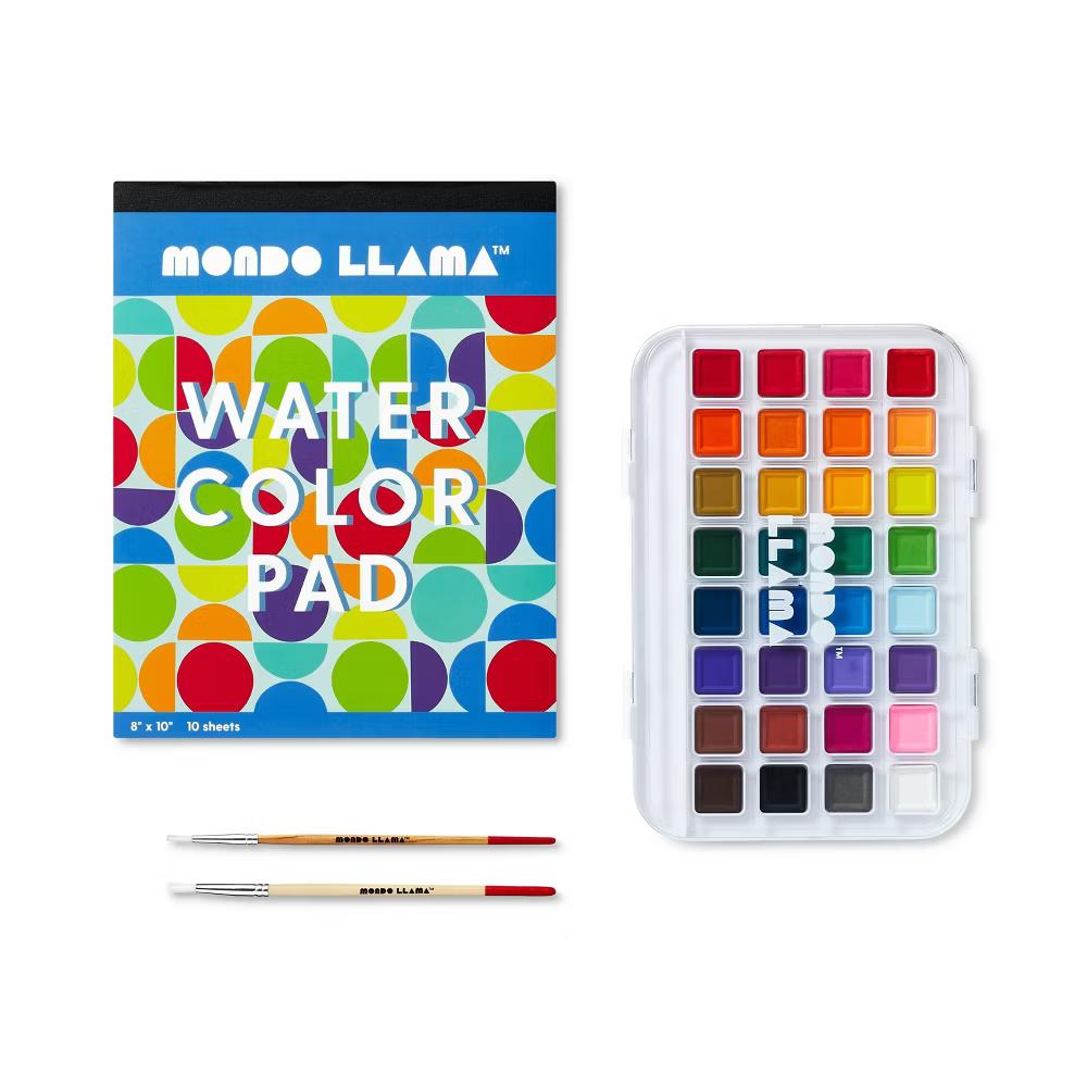 35pc Watercolor Paint Set - Non-Toxic Multicolor Craft Paint for Kids 6 - Image 3