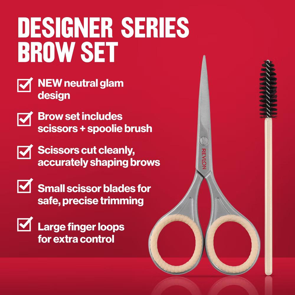 Revlon Designer Series with Brow Scissor and Spoolie Brush Set - 2pc - Image 9