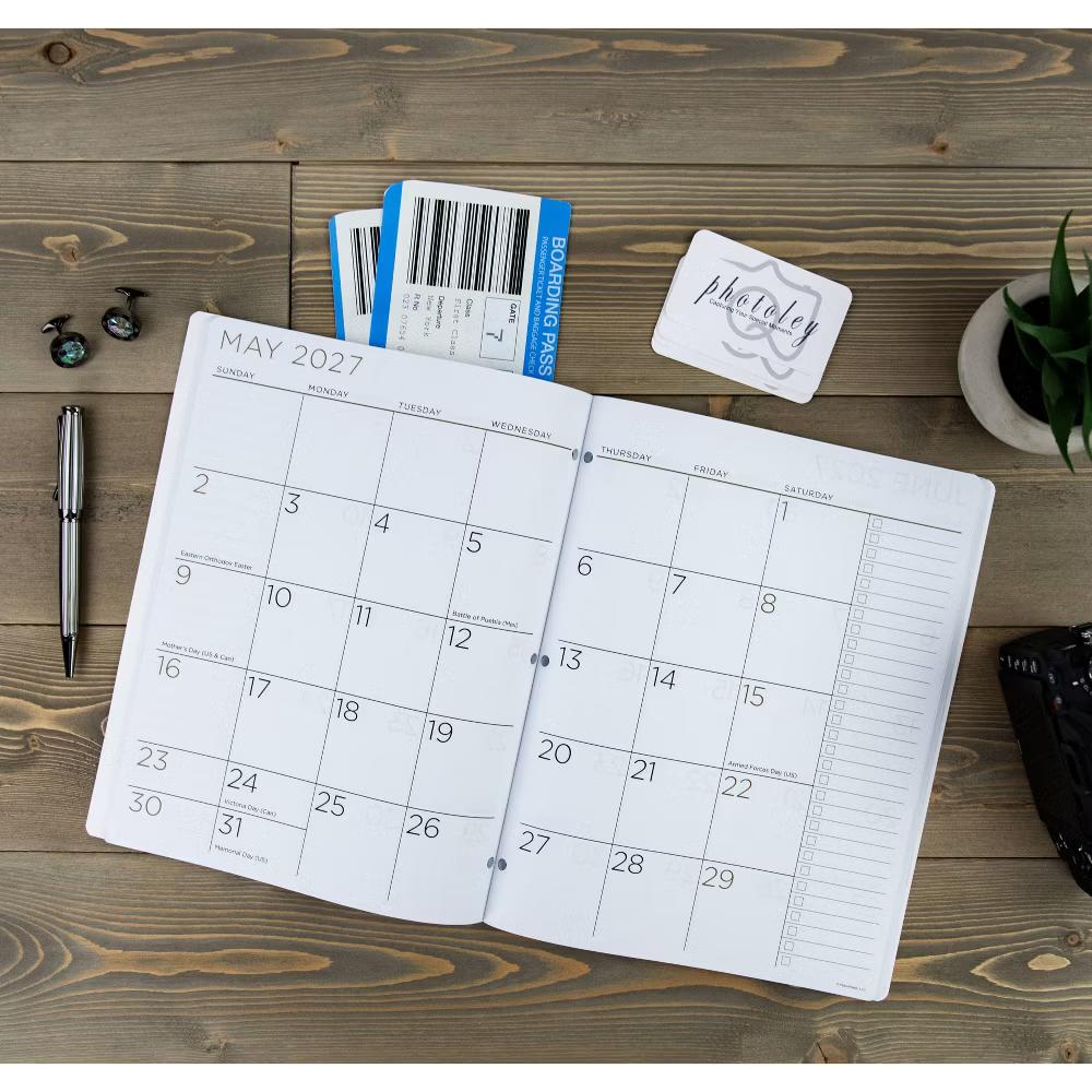 See It Bigger 8.5"x11" April 2026 – March 2028 Monthly Planner Neutral Floral - Image 5