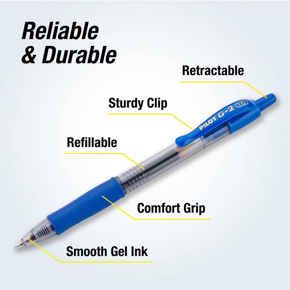 5pk G2 Premium Gel Pens Bold Point 1.0mm Assorted Inks - Image 6