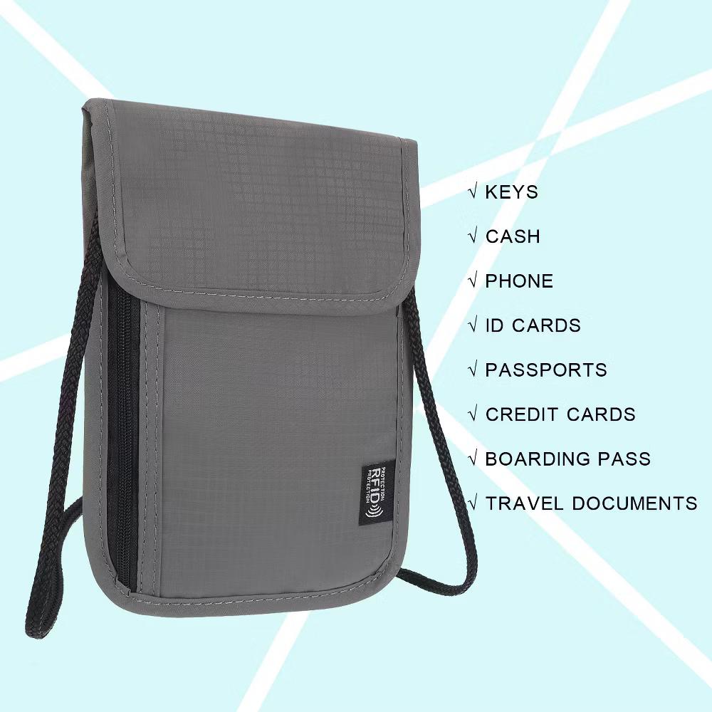 Waterproof Passport Holder Neck Wallet for Women Men - Image 26